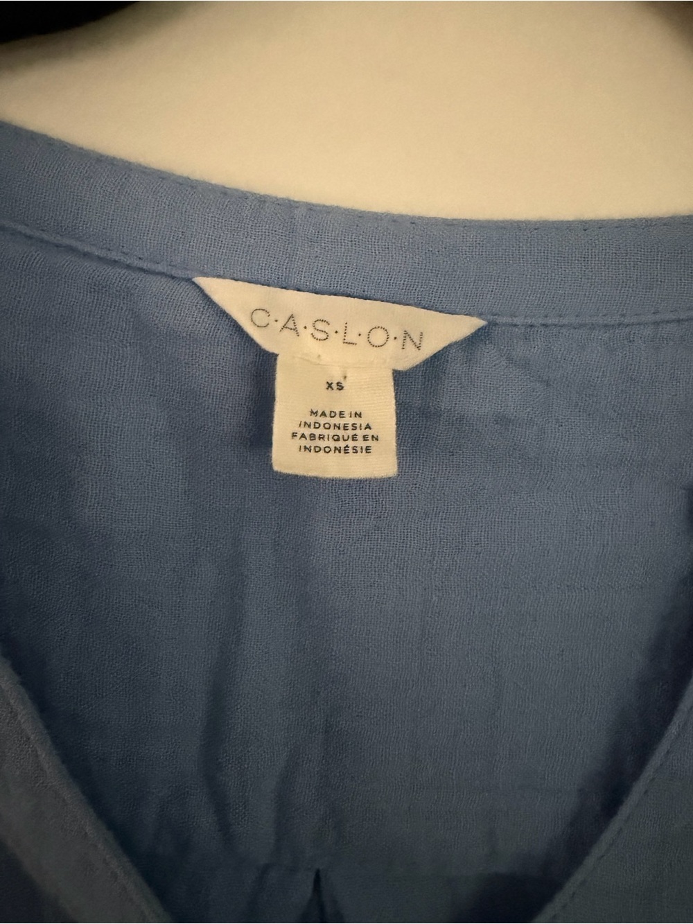 Caslon Nordstrom Women’s Blue High Low Gauze Lightweight top